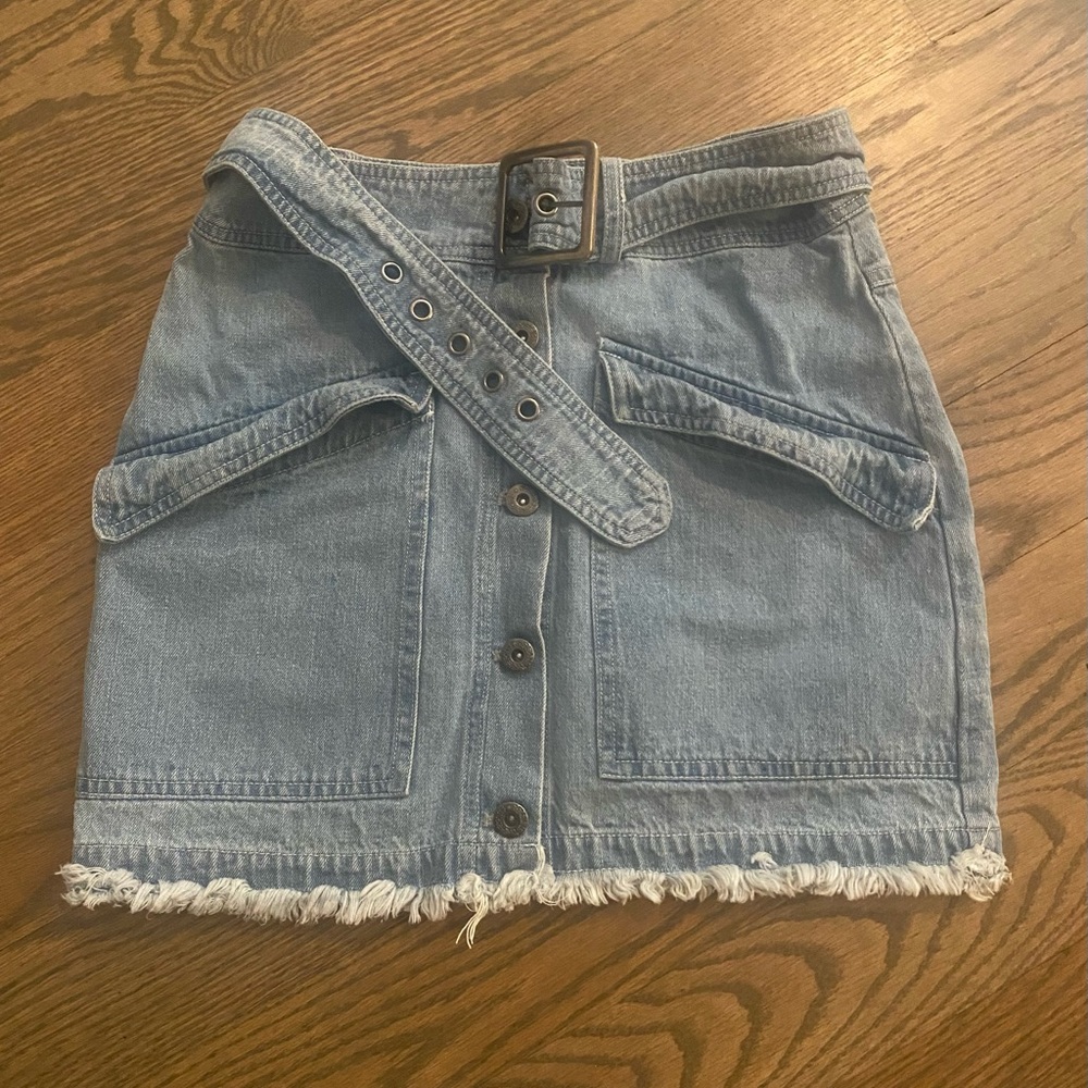 Jean mini skirt